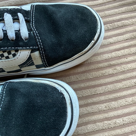 VANS old skool checked black and white suede and canvas trainers size 6 - Picture 6 of 8